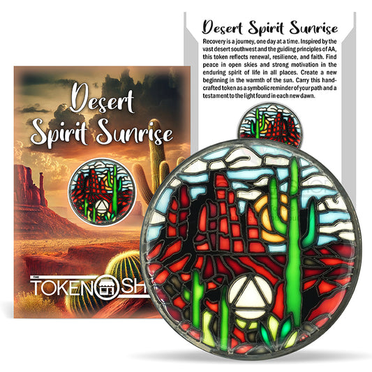 Desert Spirit Sunrise | Stained Glass AA Coin