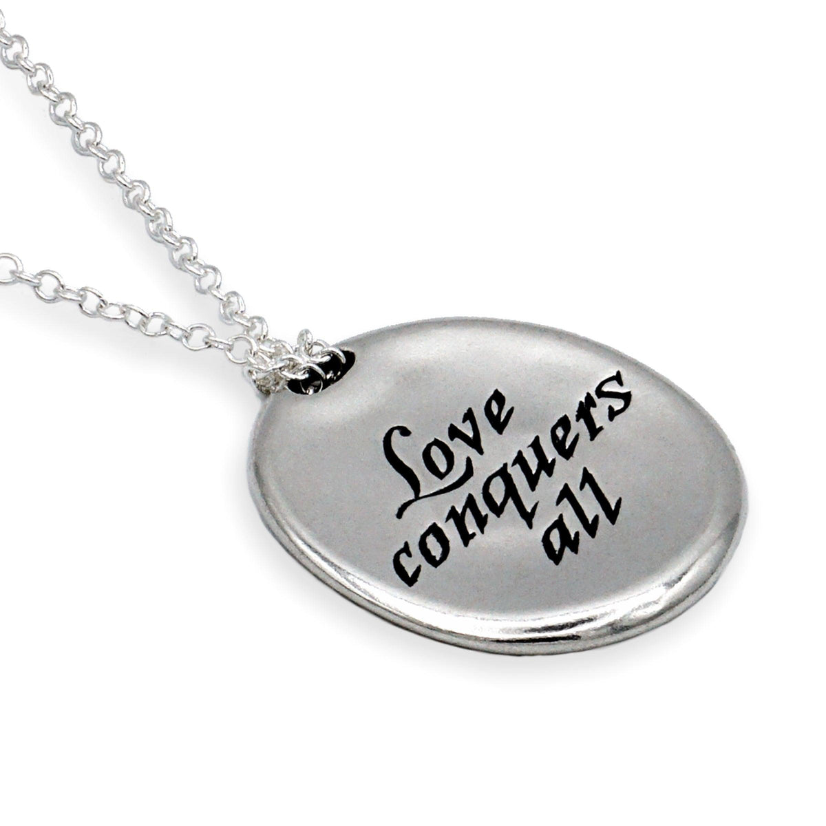 Love Conquers All Sterling Silver AA Necklace - The Token Shop