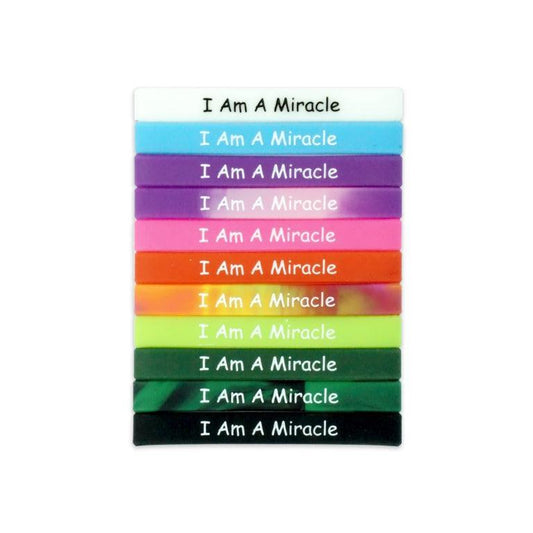 Debossed Wristbands "I Am A Miracle" - The Token Shop