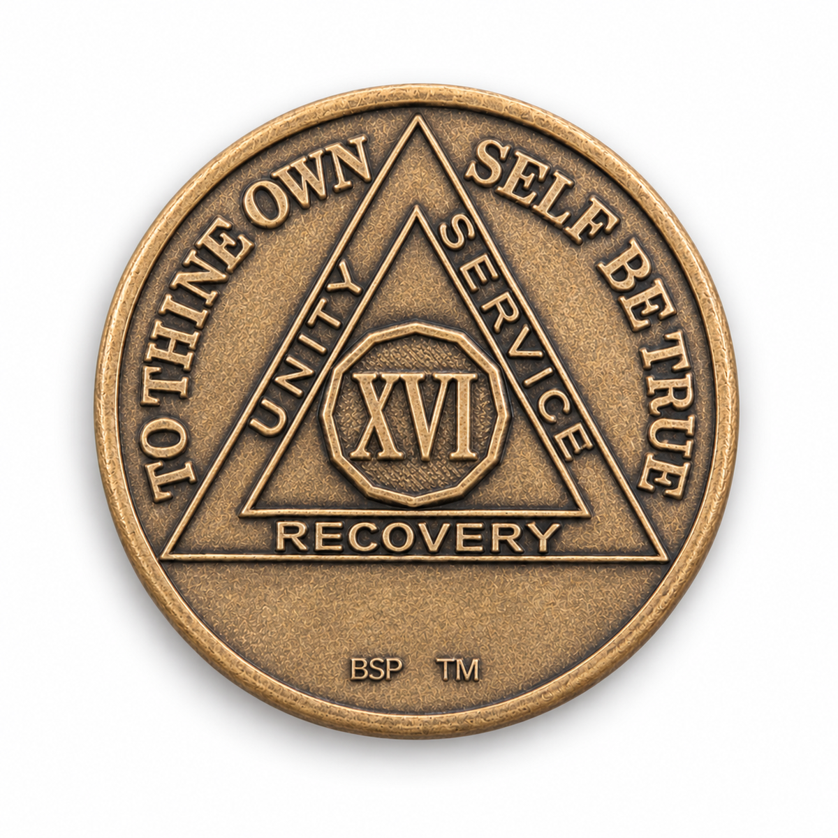 BSP Bronze AA Token — 16 Years — Front