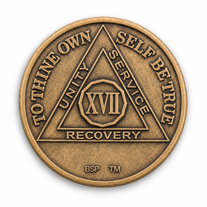 BSP Bronze AA Token — 17 Years — Front