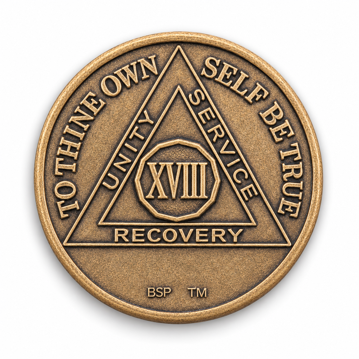 BSP Bronze AA Token — 18 Years — Front