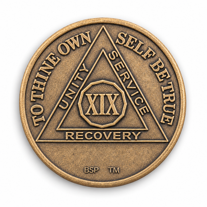 BSP Bronze AA Token — 19 Years — Front