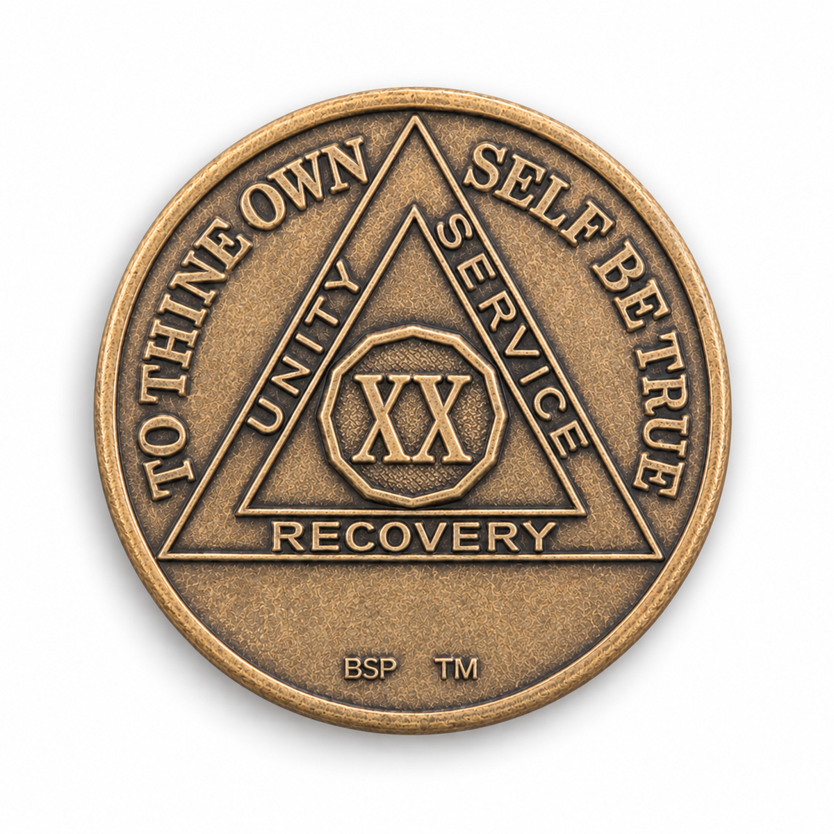 BSP Bronze AA Token — 20 Years — Front