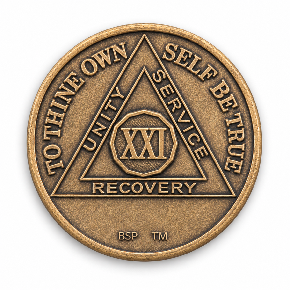 BSP Bronze AA Token — 21 Years — Front