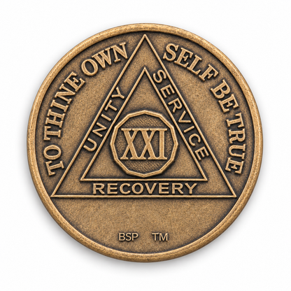BSP Bronze AA Token — 21 Years — Front