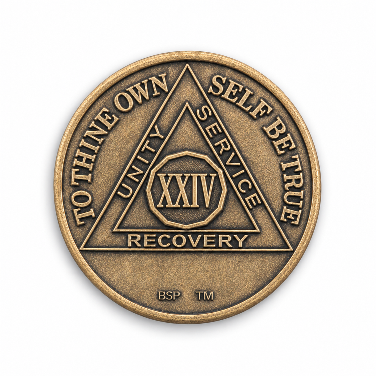 BSP Bronze AA Token — 24 Years — Front
