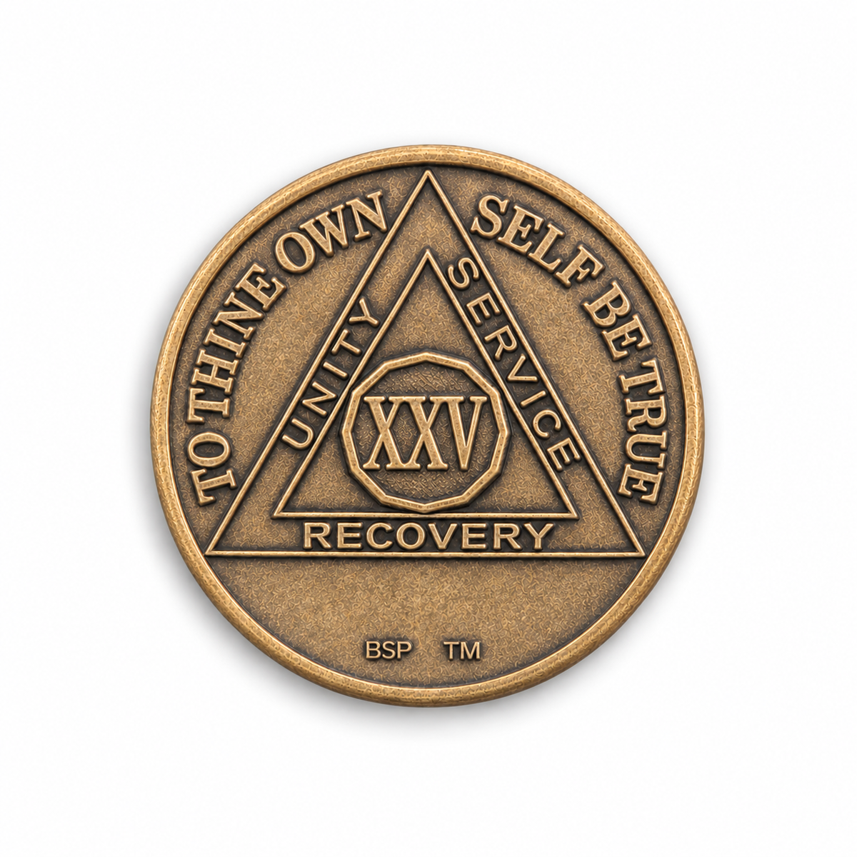 BSP Bronze AA Token — 25 Years — Front