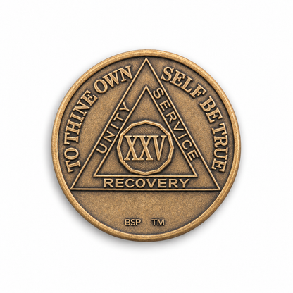 BSP Bronze AA Token — 25 Years — Front