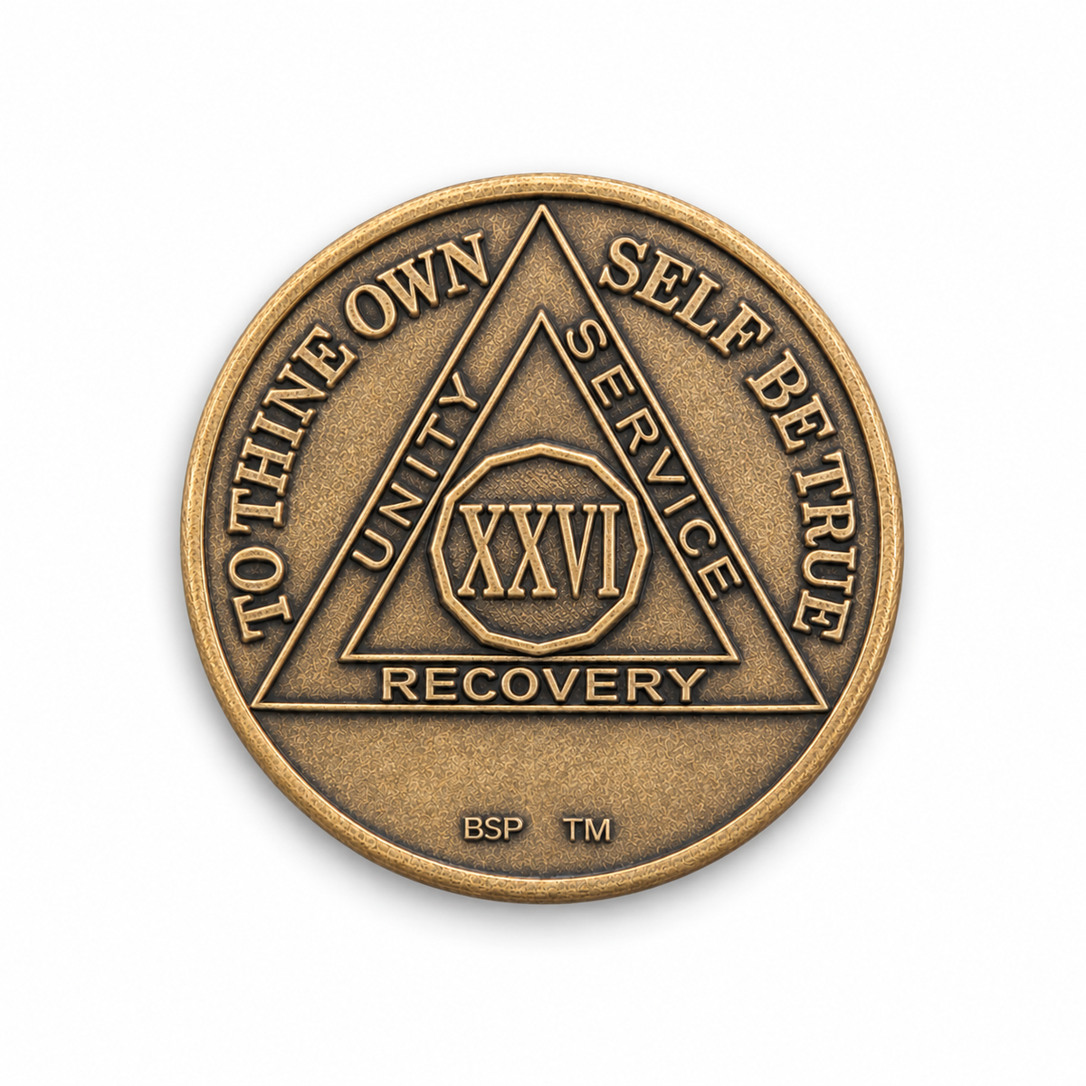BSP Bronze AA Token — 26 Years — Front