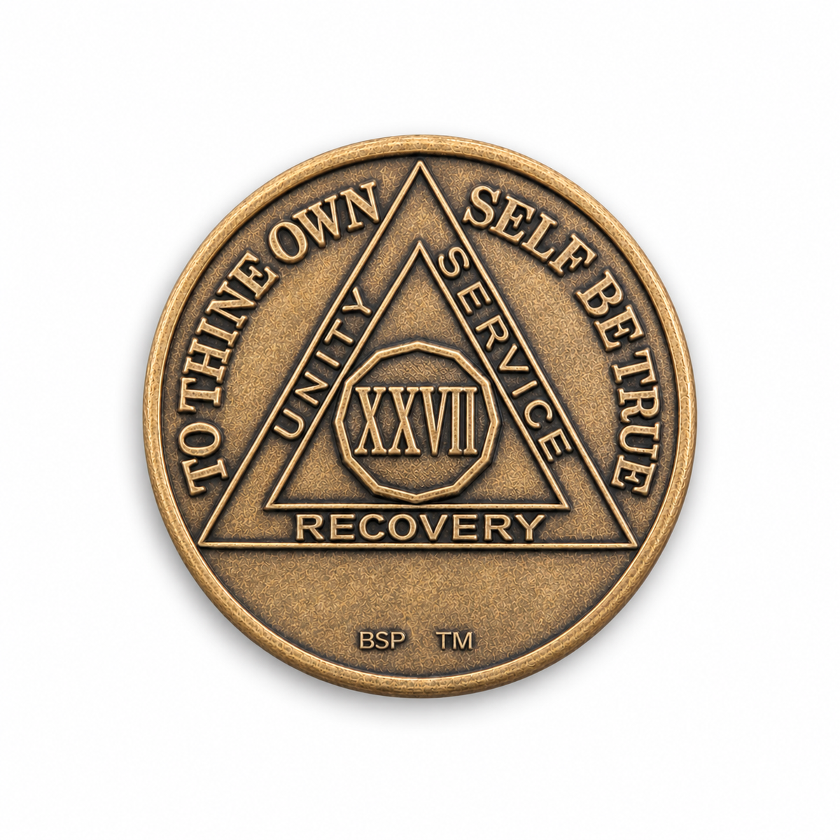 BSP Bronze AA Token — 27 Years — Front