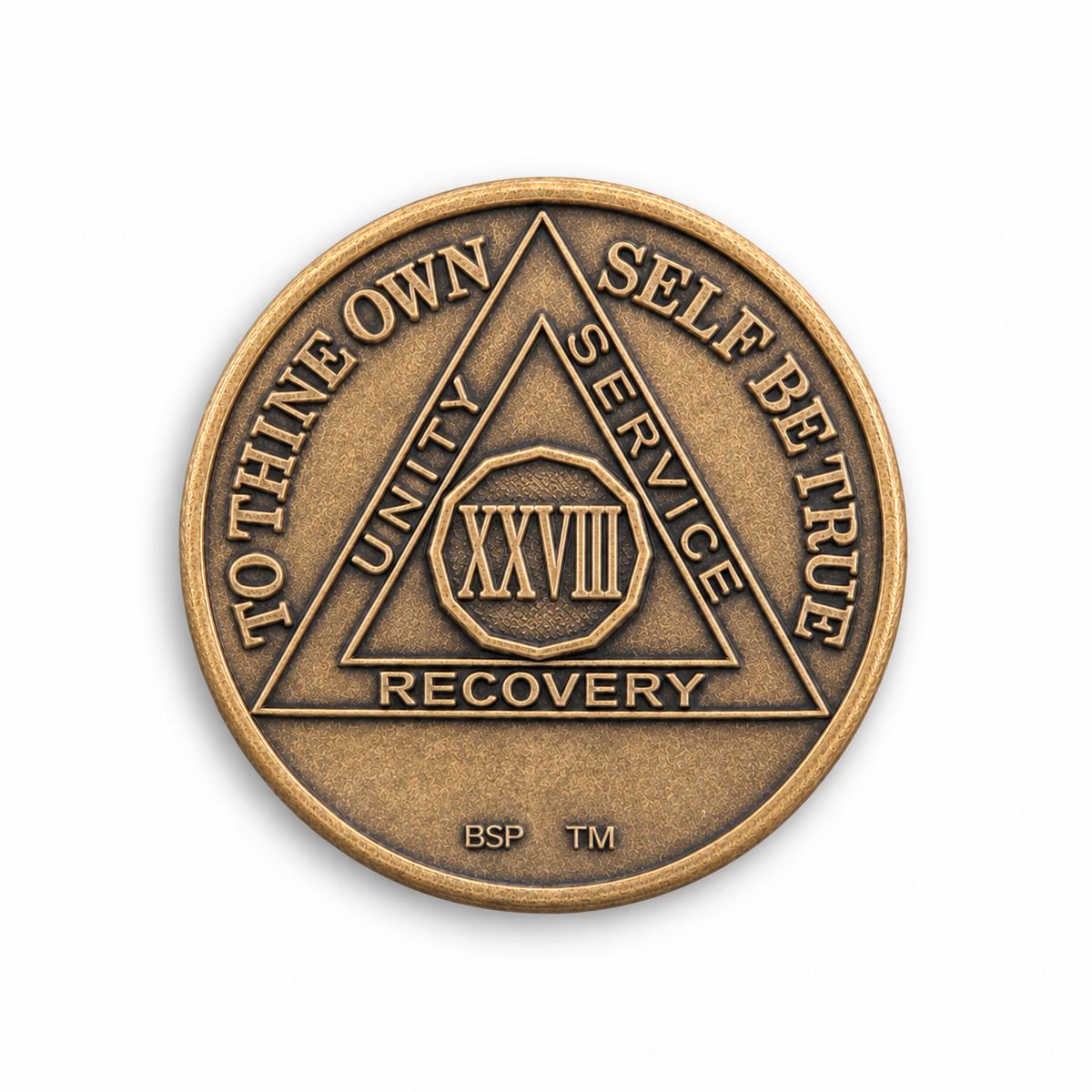 BSP Bronze AA Token — 28 Years — Front