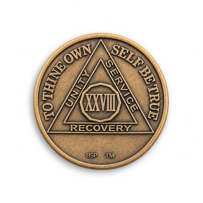 BSP Bronze AA Token — 28 Years — Front