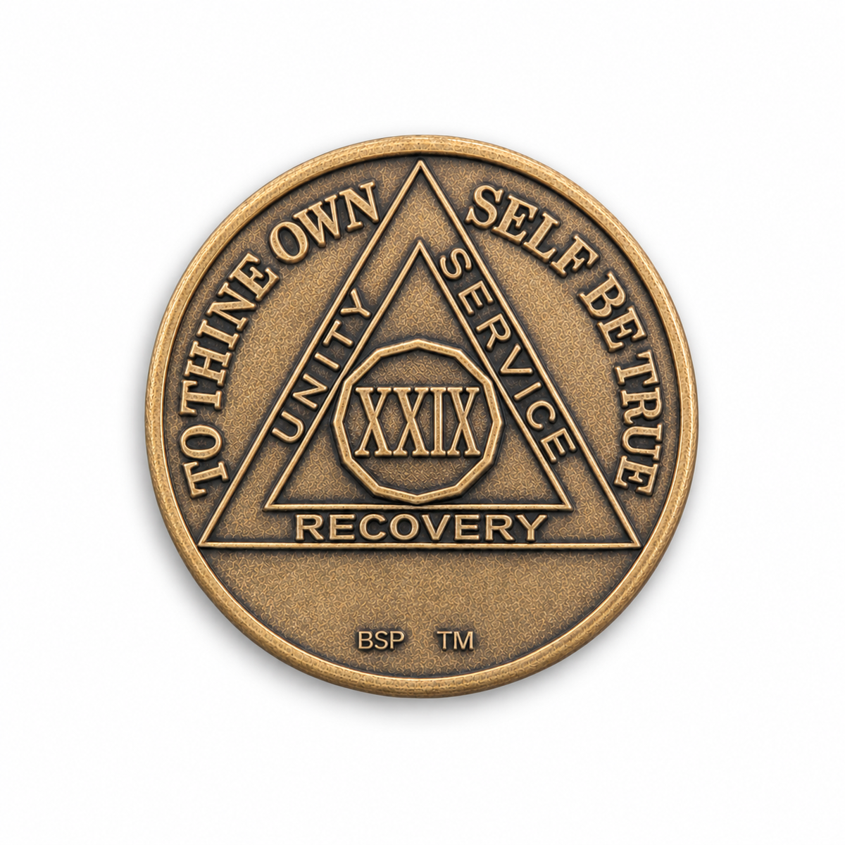 BSP Bronze AA Token — 29 Years — Front