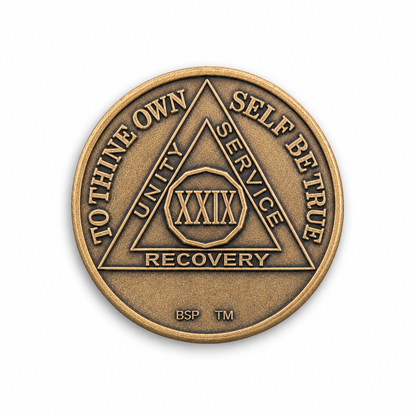 BSP Bronze AA Token — 29 Years — Front