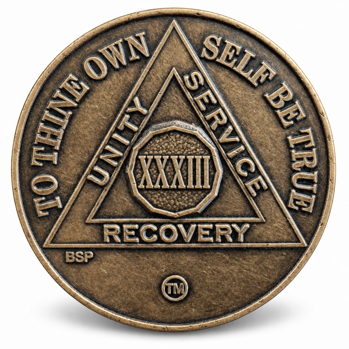 BSP Bronze AA Token — 33 Years — Front