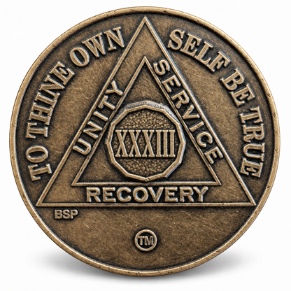 BSP Bronze AA Token — 33 Years — Front