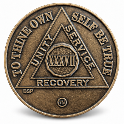 BSP Bronze AA Token — 37 Years — Front