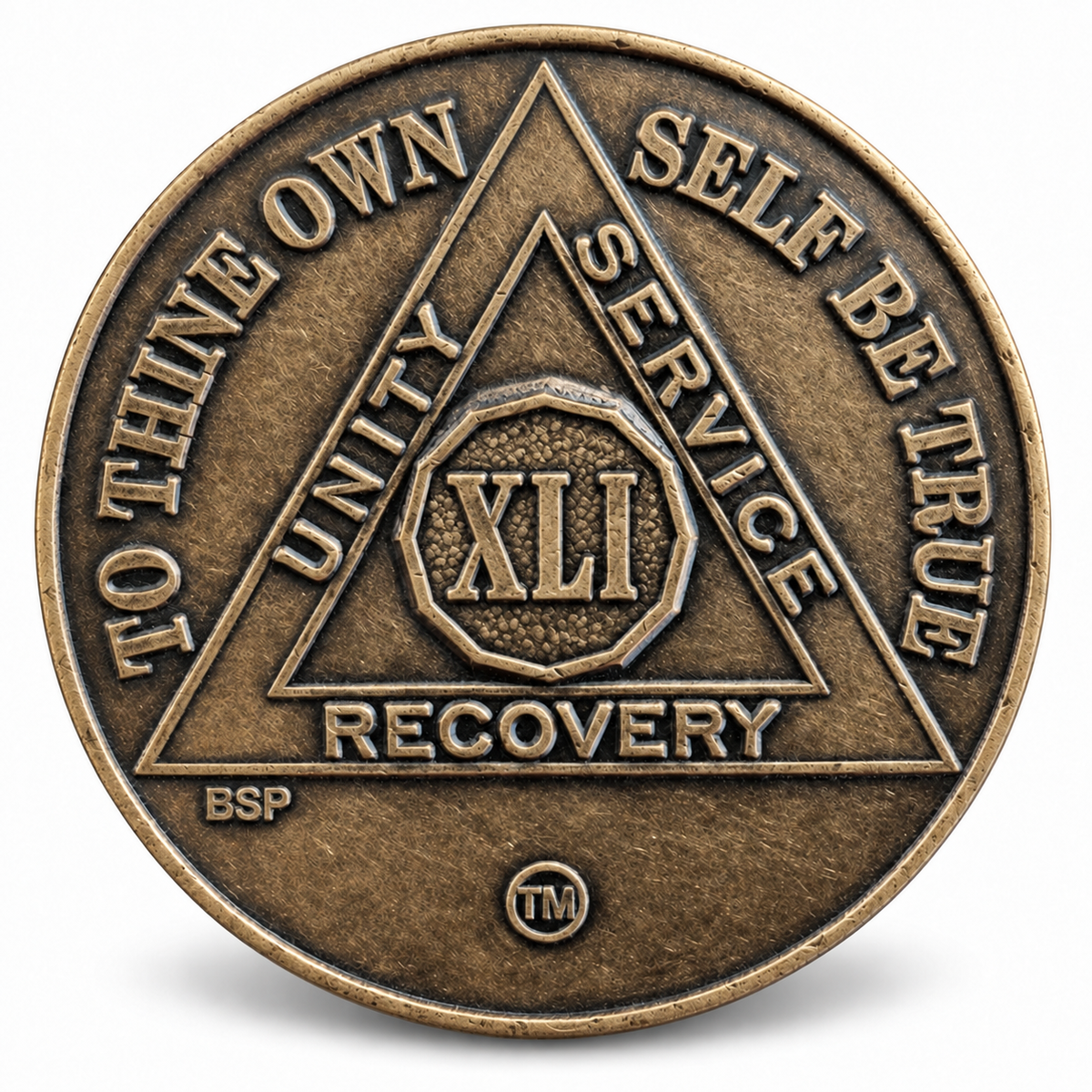 BSP Bronze AA Token — 41 Years — Front