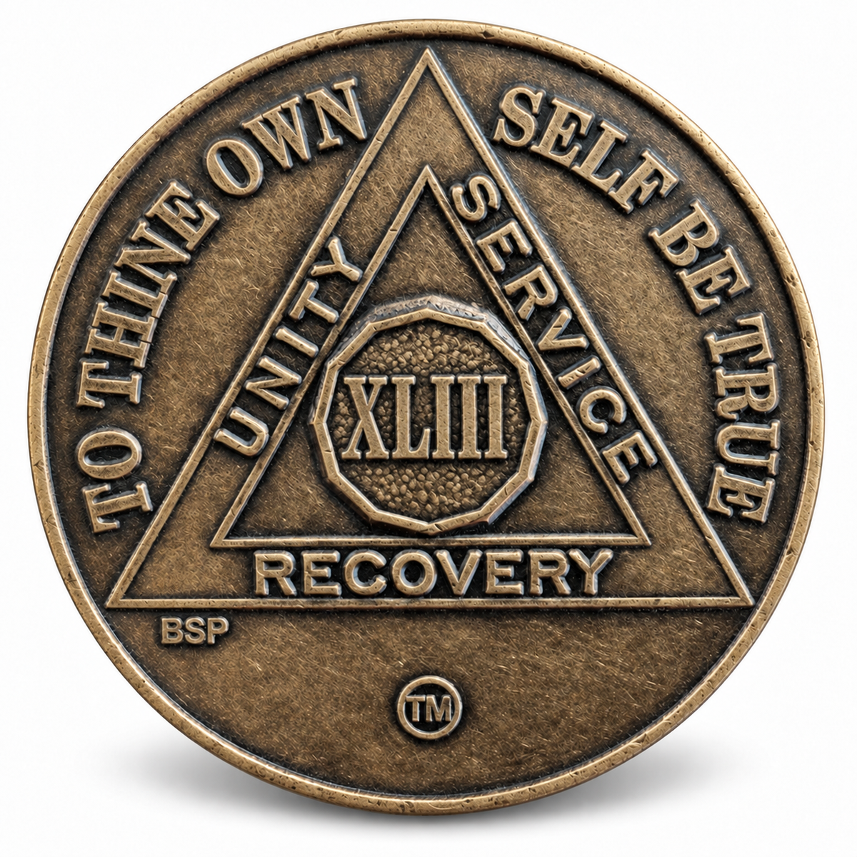 BSP Bronze AA Token — 43 Years — Front