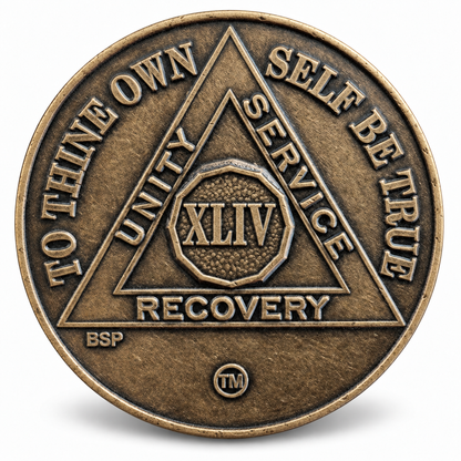 BSP Bronze AA Token — 44 Years — Front