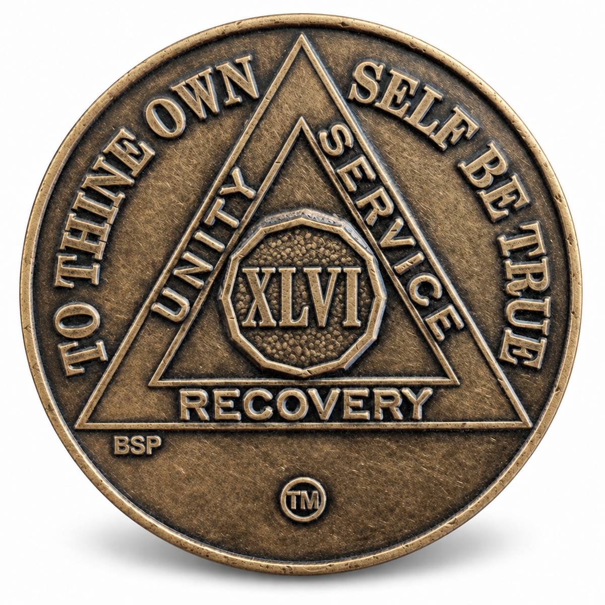 BSP Bronze AA Token — 46 Years — Front