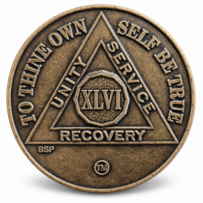 BSP Bronze AA Token — 46 Years — Front