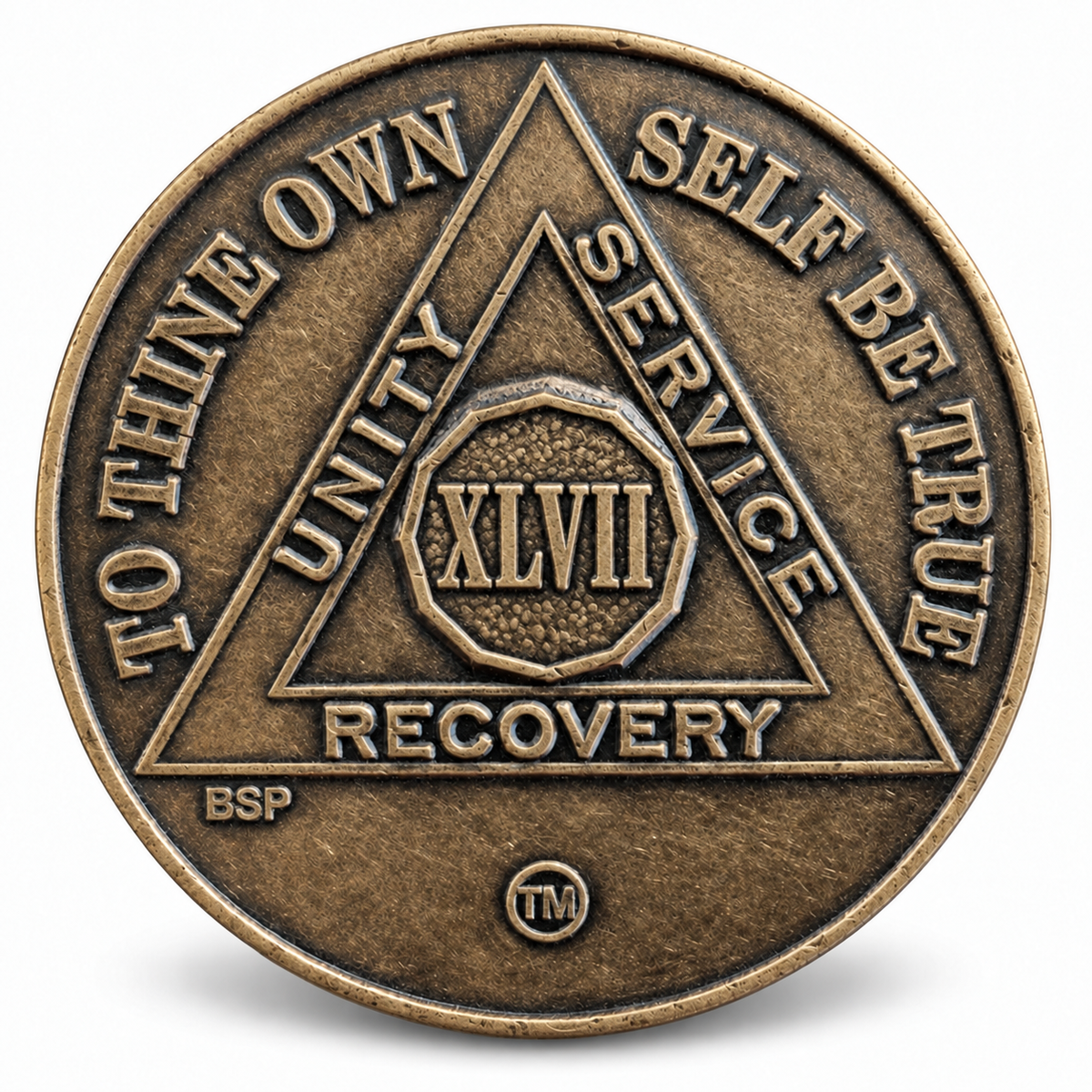 BSP Bronze AA Token — 47 Years — Front