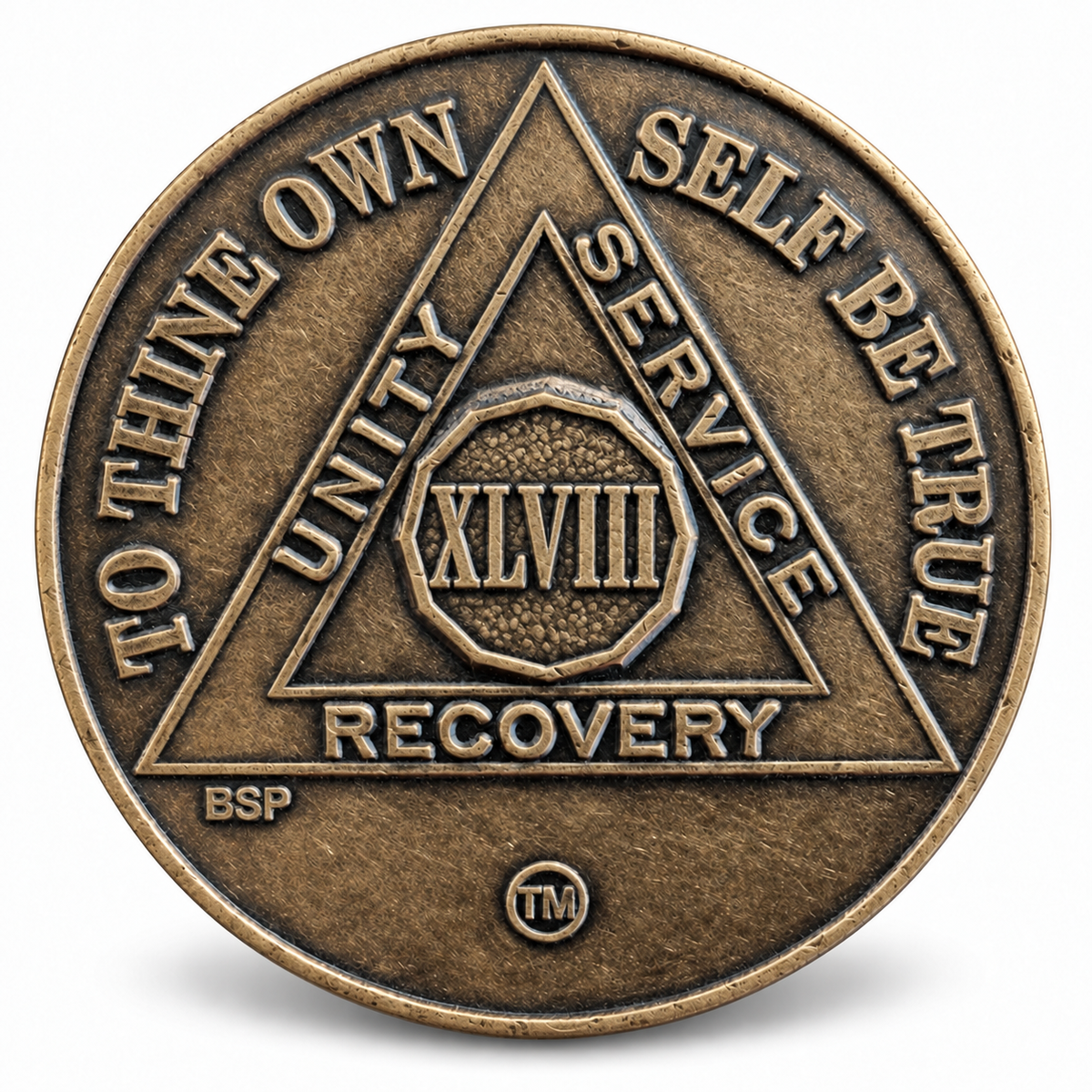 BSP Bronze AA Token — 48 Years — Front