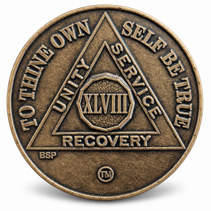 BSP Bronze AA Token — 48 Years — Front