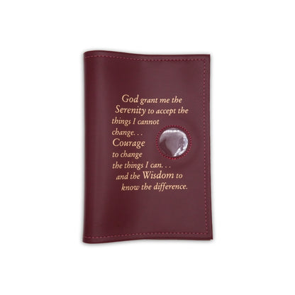 Single Big Book Cover W/Serenity Prayer and Coin Holder