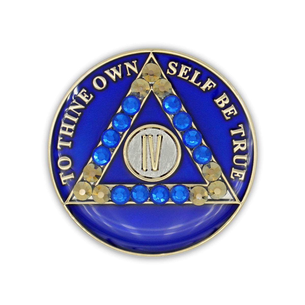 Crystallized Blue Triplate AA Chip - 4 Years