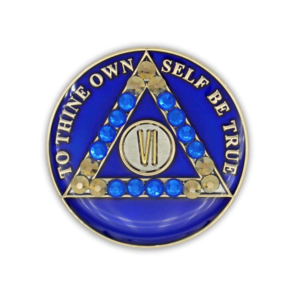 Crystallized Blue Triplate AA Chip - 6 Years