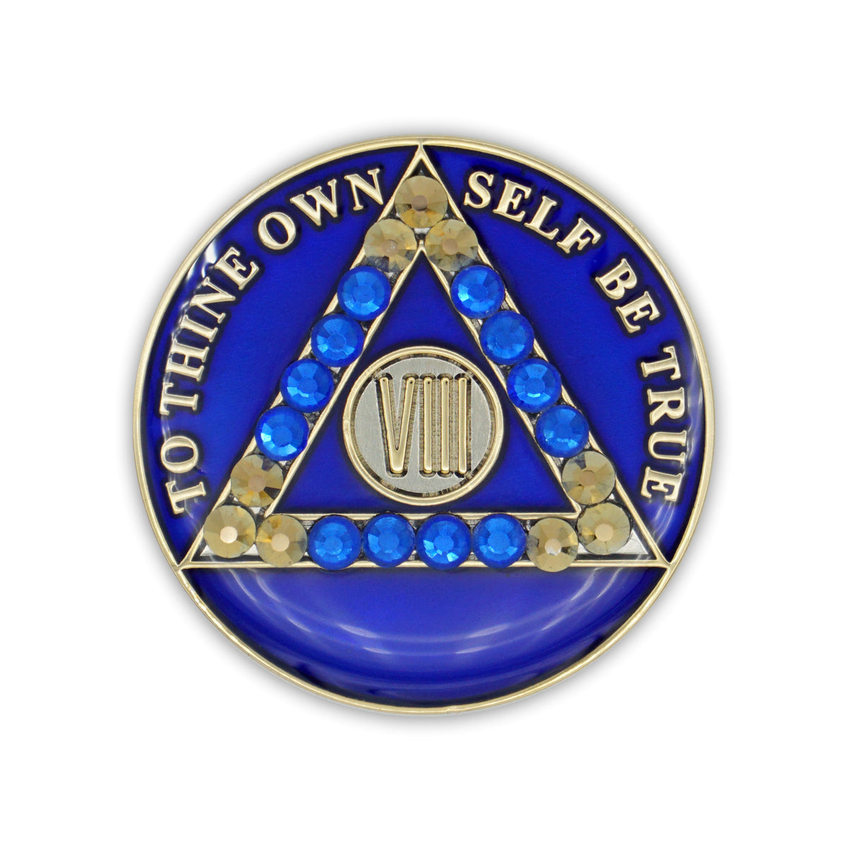 Crystallized Blue Triplate AA Chip - 8 Years