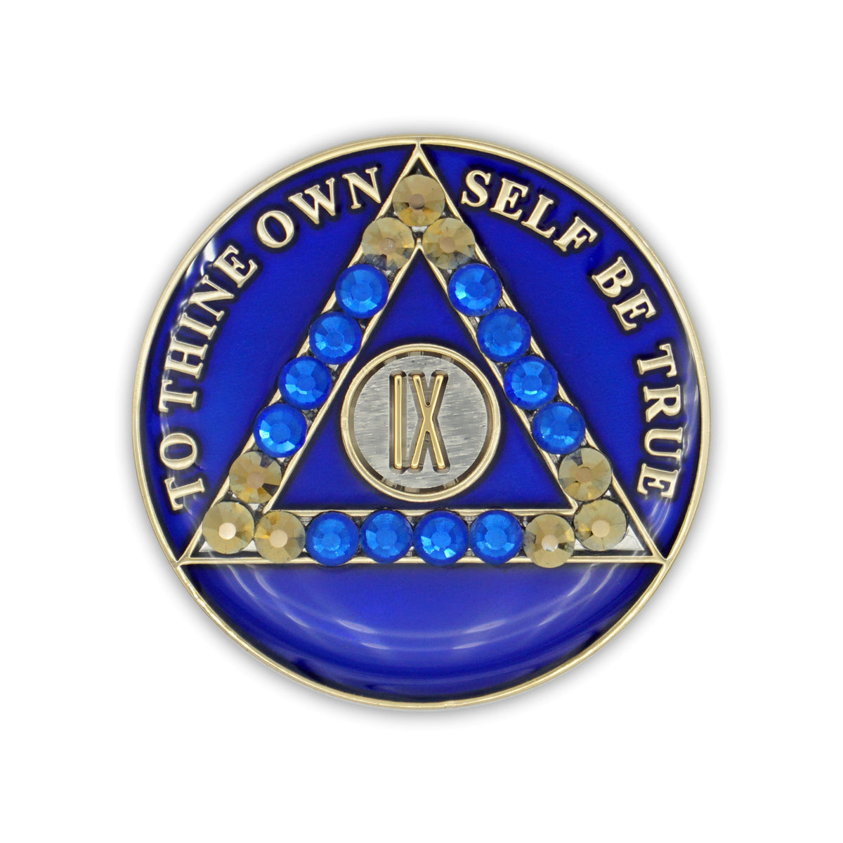 Crystallized Blue Triplate AA Chip - 9 Years