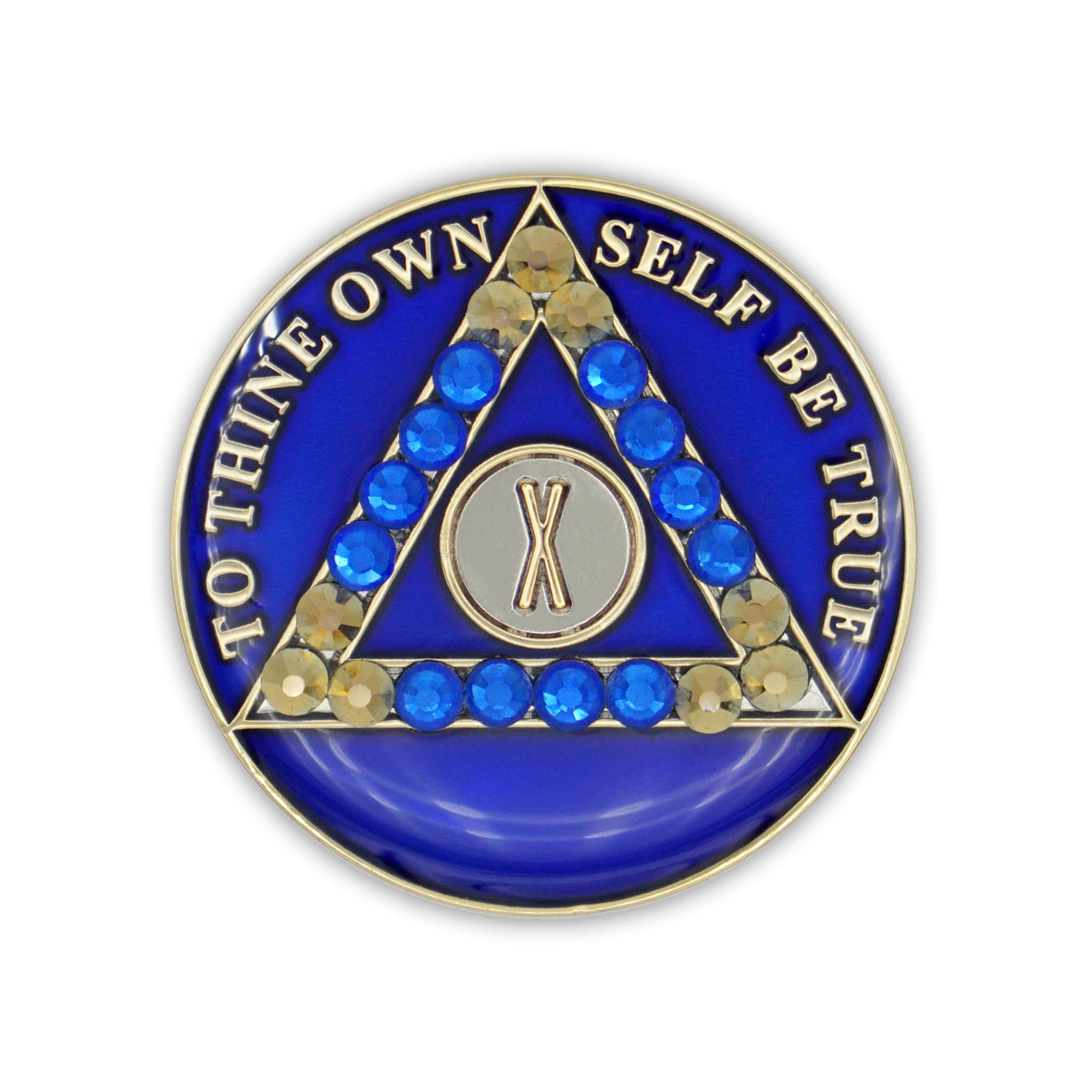 Crystallized Blue Triplate AA Chip - 10 Years