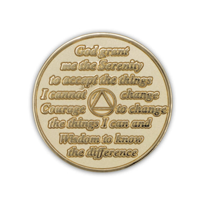 Gold Plated Precious Metal AA Anniversary Medallions
