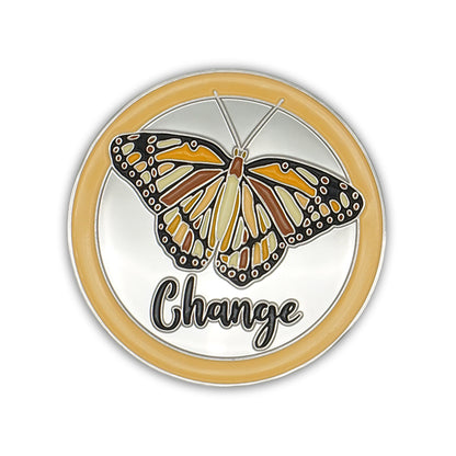 Orange Butterfly Affirmation Medallions