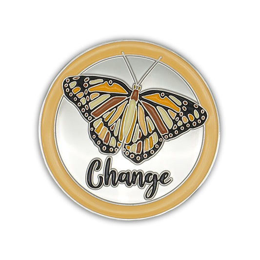 Orange Butterfly Affirmation Medallions