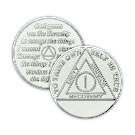 Precious Metal Silver Plated AA Anniversary Medallions