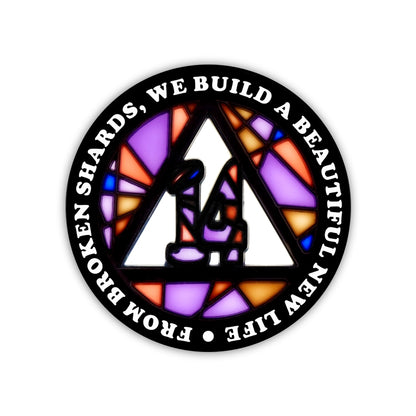 Stained Glass Anniversary AA Coins