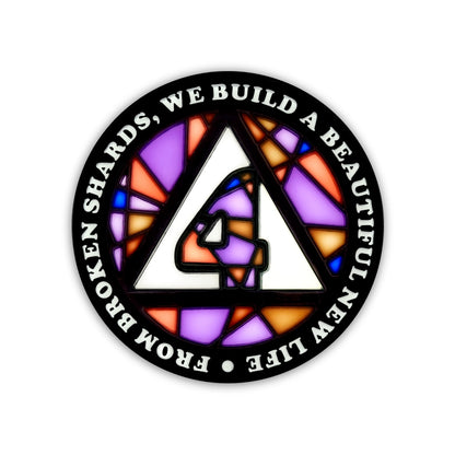 Stained Glass Anniversary AA Coins