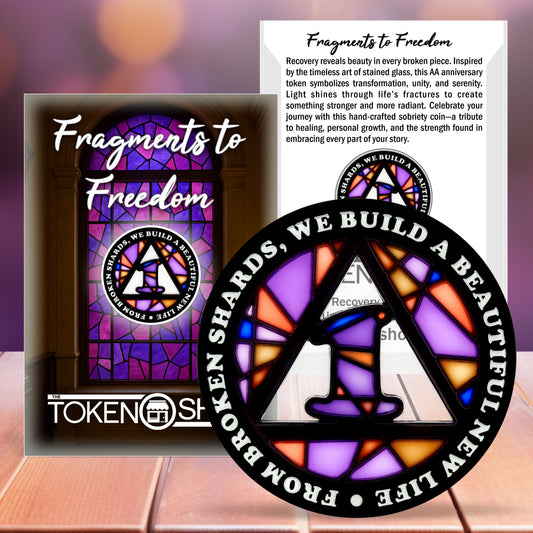 Stained Glass Anniversary AA Coins - The Token Shop