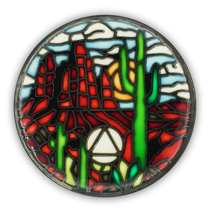 Desert Spirit Sunrise | Stained Glass AA Coin