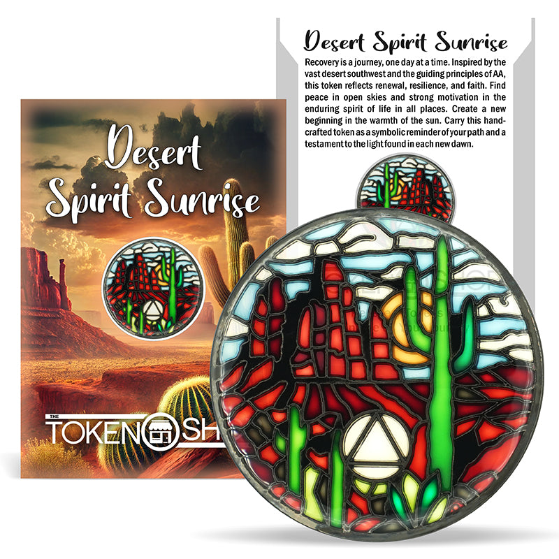 Desert Spirit Sunrise | Stained Glass AA Coin