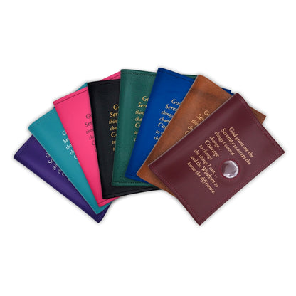 Single Big Book Cover W/Serenity Prayer and Coin Holder