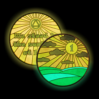 Sunlight of the Spirit AA Coin | Glow in the Dark