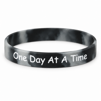 Debossed Wristbands  "One Day At A Time"