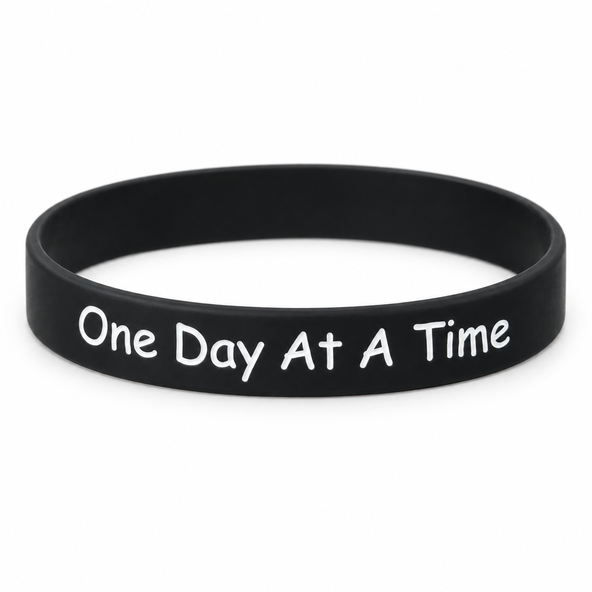Debossed Wristbands  "One Day At A Time"