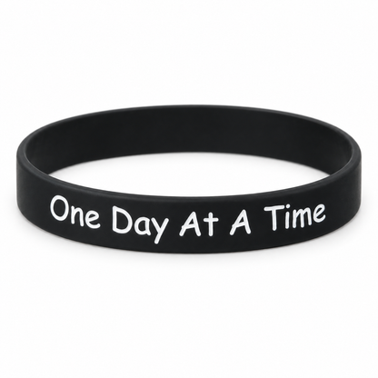 Debossed Wristbands  "One Day At A Time"